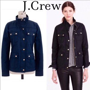 J. Crew Blue Downtown Field Jacket - wax jacket